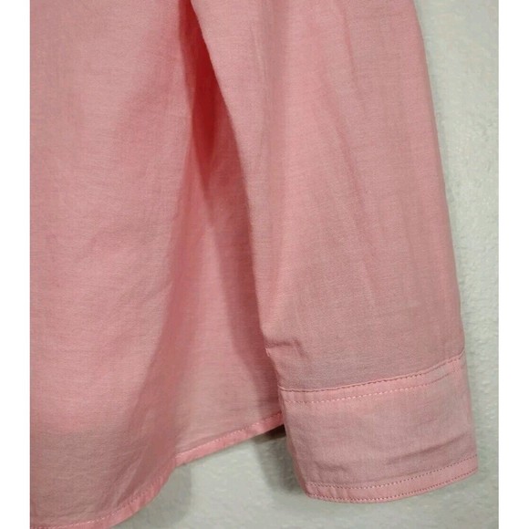 Women’s Pink Shirt Size XL St. John's Bay Button Up 100% Cotton Pocket Front - Picture 4 of 9
